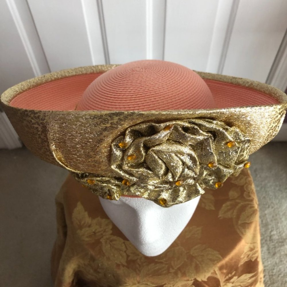 Ladies Orange Dress Hat